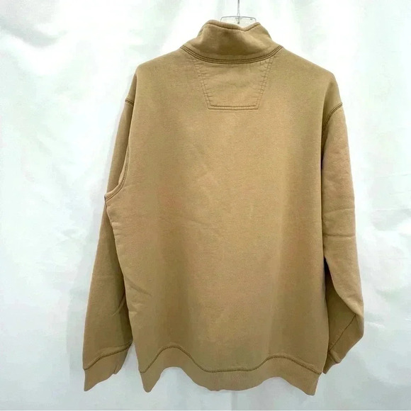 Eddie Bauer Men's Sweatshirt Tall Large Tan 1/4 Zip Closure Long Sleeve - Picture 2 of 10